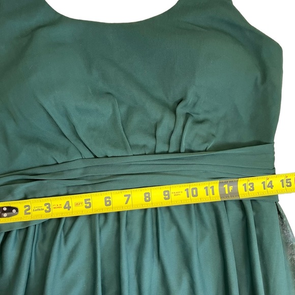 Birdy Grey Jan Emerald Green Floor Length Backless Bridesmaid Dress Sz M - Picture 11 of 14